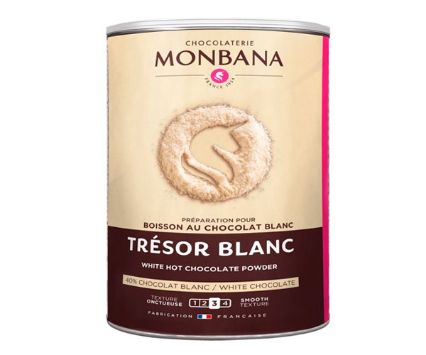 Белый горячий шоколад Monbana Trésor Blanc 40% 500 г