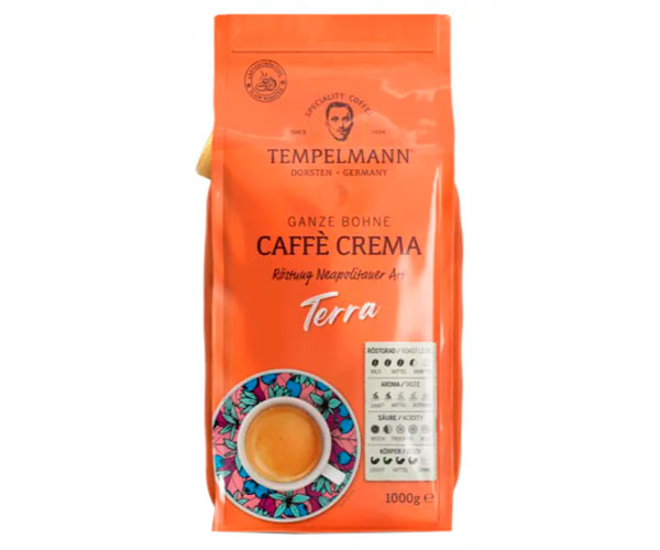 Кофе Tempelmann Terra Caffe Crema в зернах 1 кг