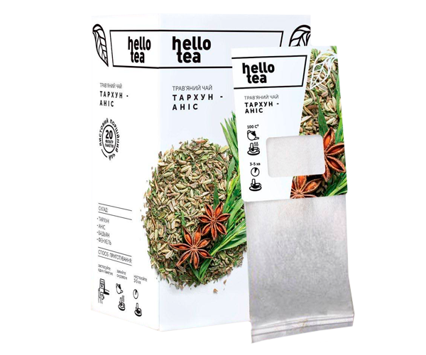 Травяной чай Hello Tea Тархун Анис фильтр-пак 20 шт