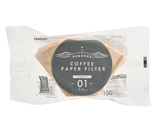 Бумажные фильтры Hario Pegasus Coffee Paper Filter 01 бежевые