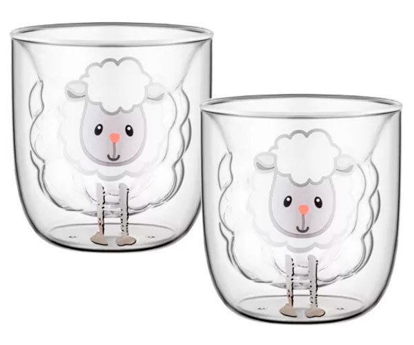 Набор чашек с двойными стенками Ardesto AR2630BWL 2 шт 300 мл