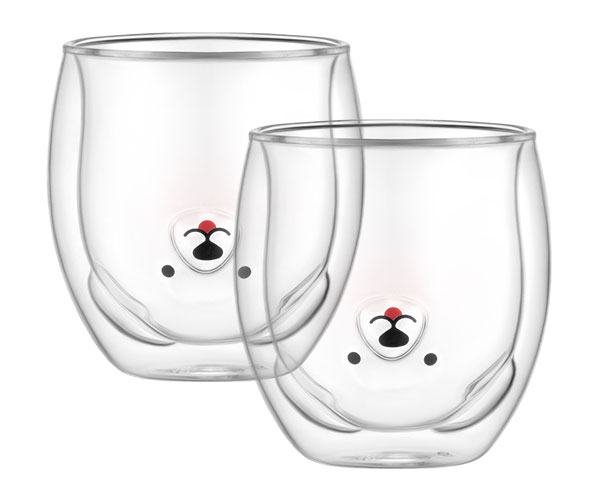 Набор чашек с двойными стенками Ardesto Animals AR2630BWA 2 шт 300 мл