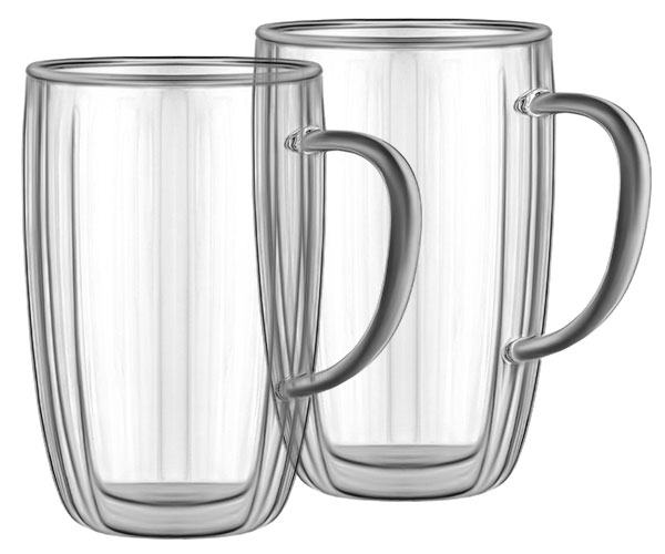 Набор чашек с ручками и двойными стенками Ardesto AR2635BHN 2 шт 350 мл