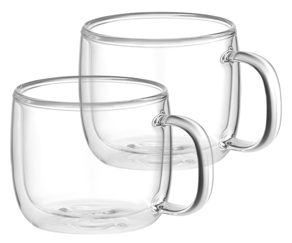 Набор чашек с ручками и двойными стенками Ardesto AR2645BWH 2 шт 450 мл