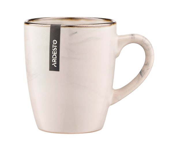 Чашка Ardesto Marmo бежевая 360 мл