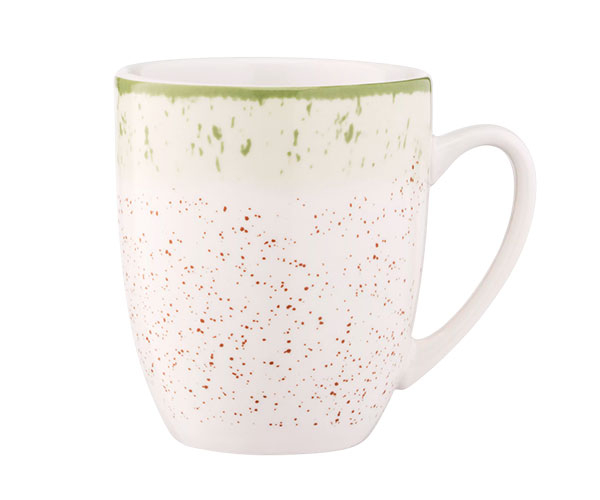 Чашка Ardesto Siena бело-зеленая 360 мл