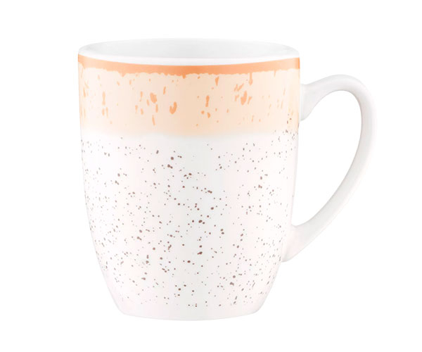 Чашка Ardesto Siena бело-желтая 360 мл