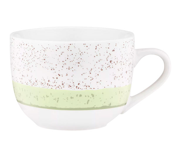 Чашка Ardesto Siena бело-зеленая 500 мл