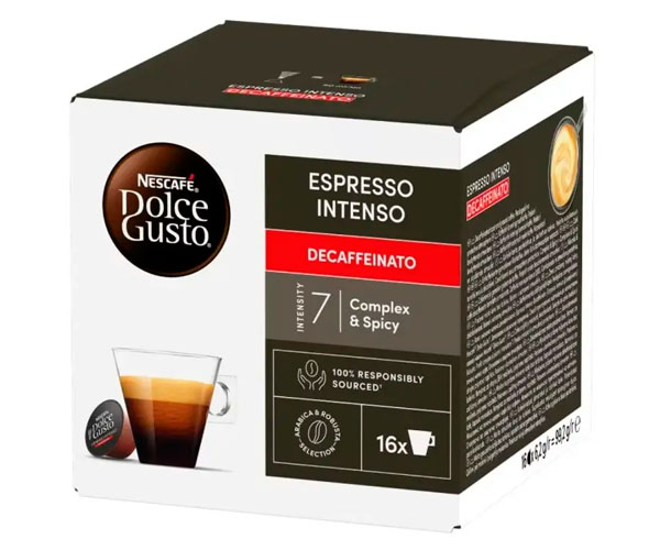 Кофе в капсулах NESCAFE Dolce Gusto Espresso Intenso Decaffeinato - 16 шт