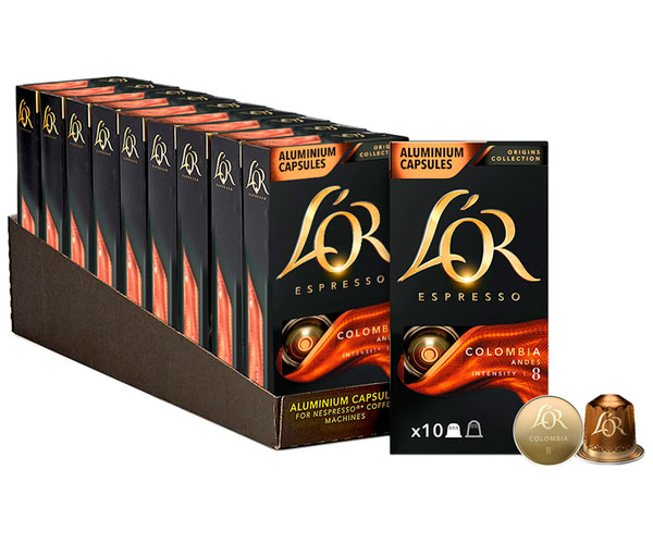 Кофе в капсулах L'OR Espresso Colombia Nespresso - 10х10 шт
