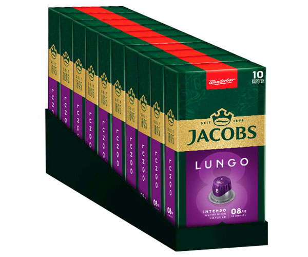 Кофе в капсулах Jacobs Nespresso Lungo 8 Intenso - 10х10 шт