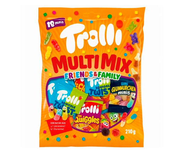 Конфеты желейные Trolli Multi Mix Friends and Family 210 г
