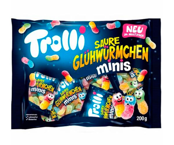 Конфеты желейные Trolli Saure Gluhwurmchen Minis 200 г