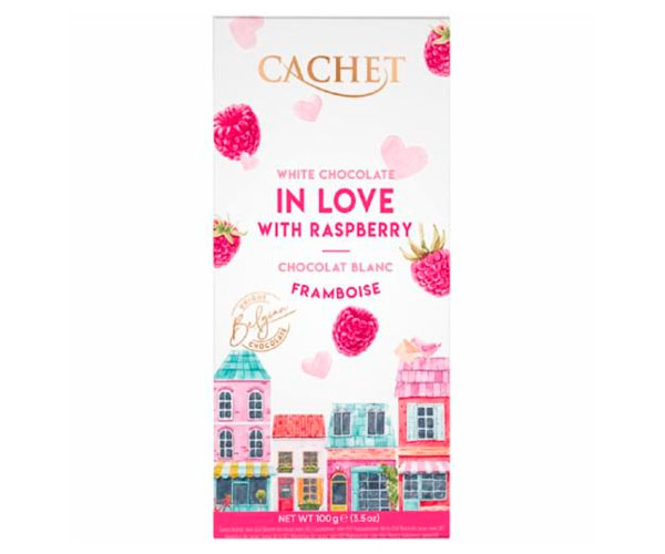 Белый шоколад Cachet Raspberry 100 г