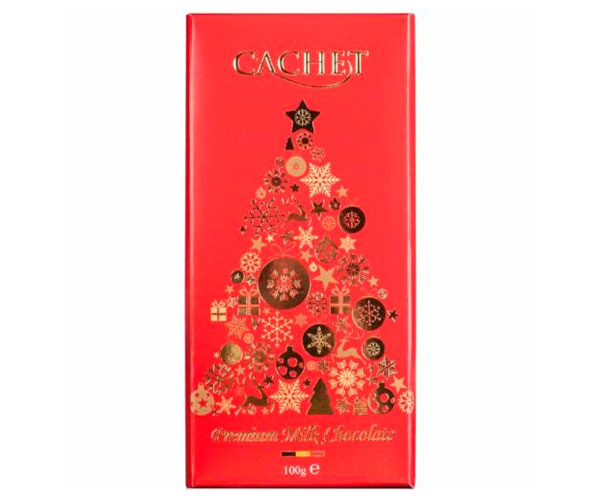 Молочный шоколад Cachet Christmas Edition Red 100 г