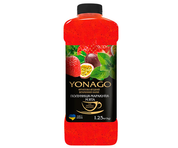 Основа для напитков YONAGO Клубника-Маракуйя-Мята 1,25 л