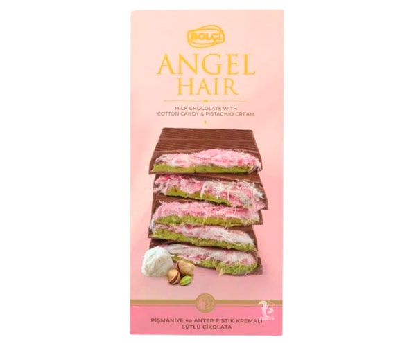 Молочный шоколад Bolci Angel Hair Дубайский с фисташкой 170 г
