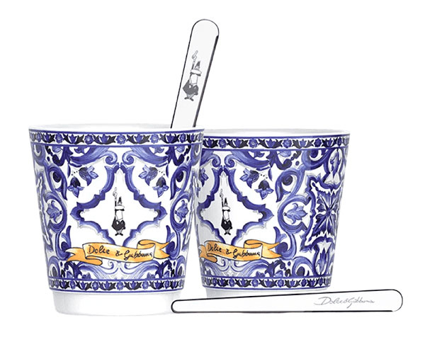 Набор чашек Bialetti х Dolce Gabbana Mediterranean Blue 2 шт 70 мл