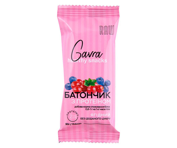 Протеиновый батончик Gavra Ягодный 50 г