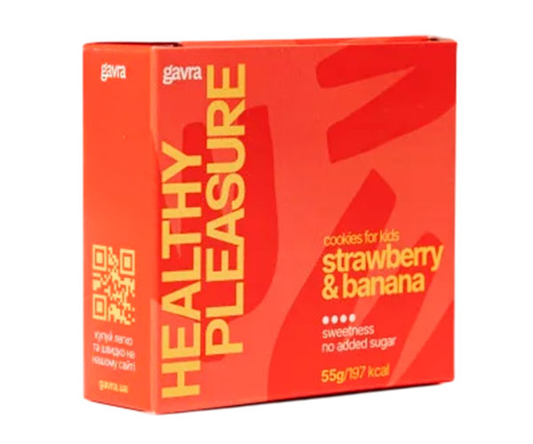 Печенье Gavra Клубника-Банан 55 г