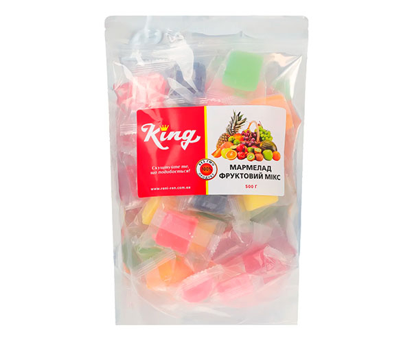 Мармелад King Фруктовый микс кубики 500 г