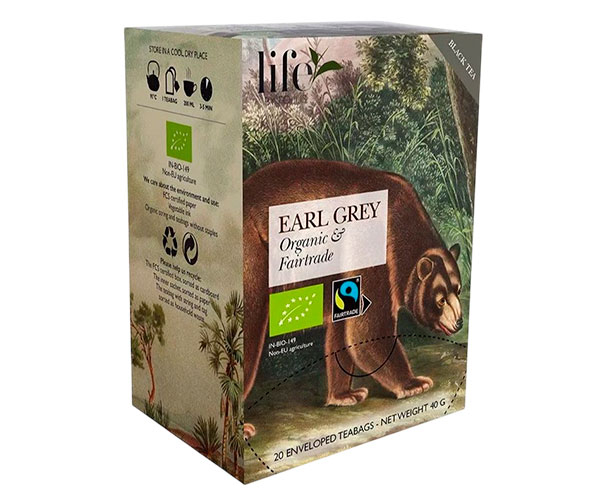 Черный чай Life by Follis Эрл Грей органический в пакетиках 20х2 г