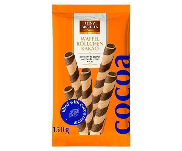 Вафельные трубочки Feiny Biscuits Cocoa 150 г