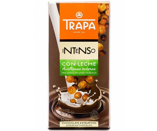 Молочний шоколад Trapa Intenso з цілісним фундуком 175 г - фото-1
