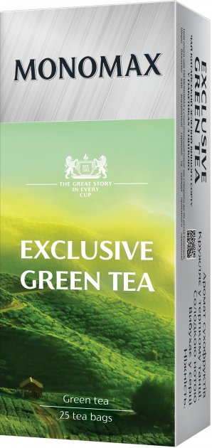 Зеленый чай Мономах Exclusive Green Tea в пакетиках 25 шт