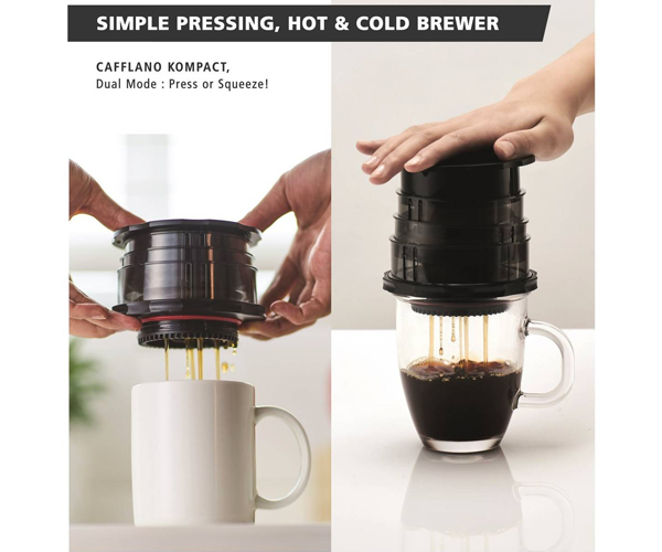 Кофеварка ручная Cafflano Kompact черная (P100-BK EU) - фото-2