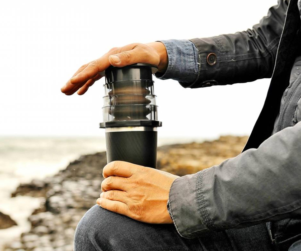 Кофеварка ручная Cafflano Kompact черная (P100-BK EU) - фото-4