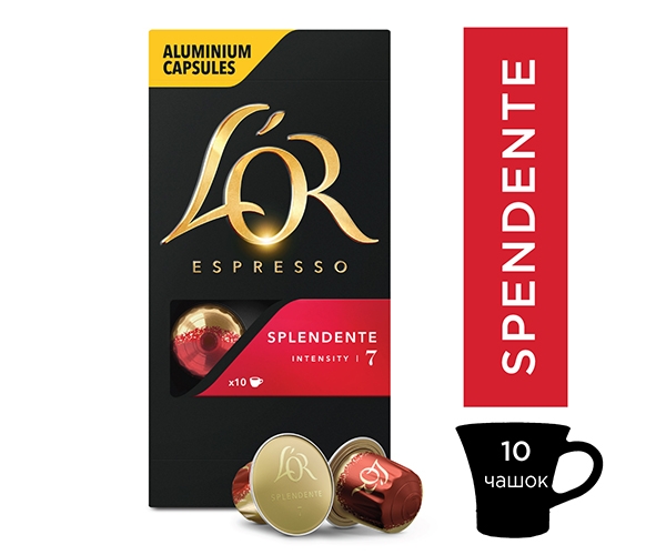 Кава в капсулах L'OR Espresso Splendente Nespresso - 10 шт - фото-2