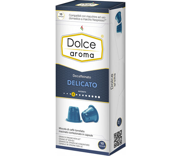 Кава у капсулах Dolce Aroma Delicato Decaffeinato 10 шт - фото-1