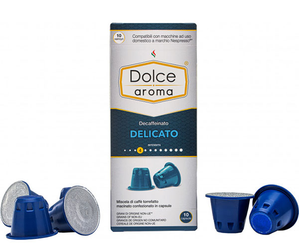 Кава у капсулах Dolce Aroma Delicato Decaffeinato 10 шт - фото-2