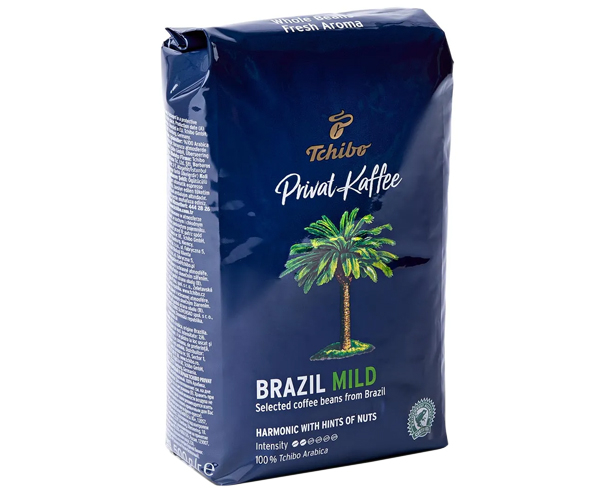 Кава Tchibo Privat Kaffee Brazil Mild у зернах 500 г - фото-1