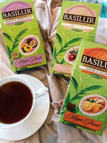 Зеленый чай Basilur Имбирь и Апельсин картон 100 г - фото-2