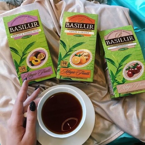 Зеленый чай Basilur Имбирь и Апельсин картон 100 г - фото-3