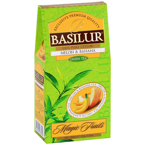 Зеленый чай Basilur Дыня и Банан картон 100 г - фото-1