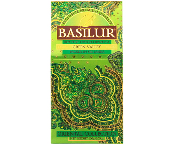 Зелений чай Basilur Зелена долина картон 100 г - фото-2
