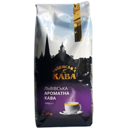 Кава Віденська кава Львівська ароматна в зернах 1 кг - фото-1