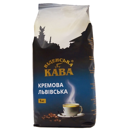 Кава Віденська кава Львівська Кремова у зернах 1 кг - фото-1