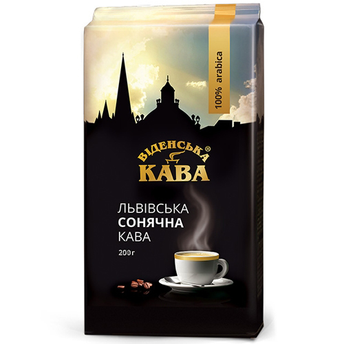 Кава Віденська кава Львівська сонячна мелена 200 г - фото-1