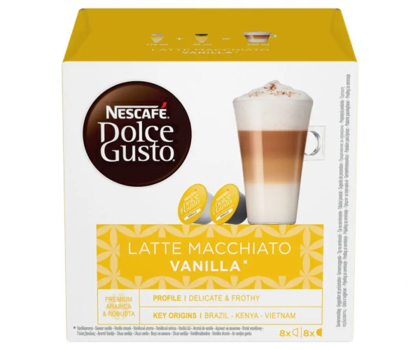 Кава в капсулах NESCAFE Dolce Gusto Latte Macchiato Vanilla - 16 шт - фото-1