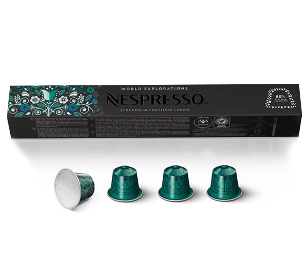 Кава в капсулах Nespresso Stockholm Fortissio lungo (тубус) 10 шт - фото-2