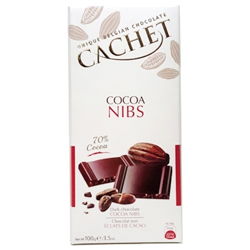 Чорний шоколад Cachet Cocoa Nibs 70% 100 г - фото-1