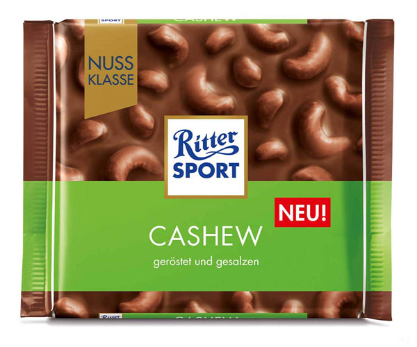 Молочный шоколад Ritter Sport Кешью 100 г - фото-1