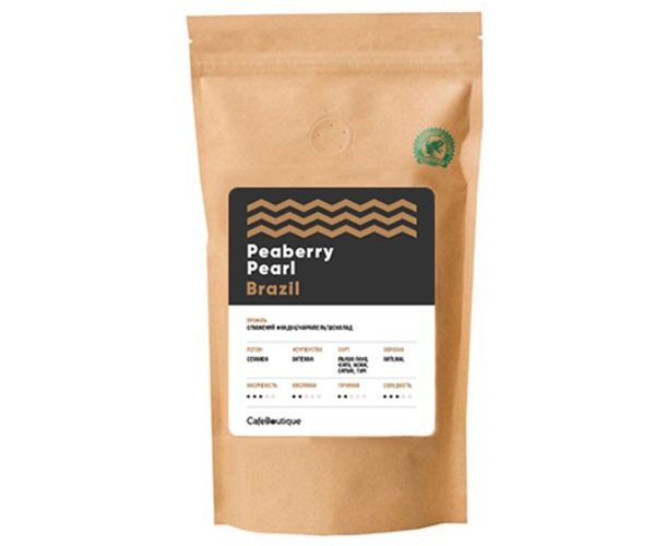 Кава CafeBoutique Brazil Peaberry Pearl у зернах 1000 г - фото-1