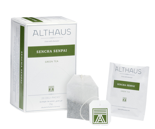 Зелений чай Althaus Sencha Senpai у пакетиках 20 шт - фото-2