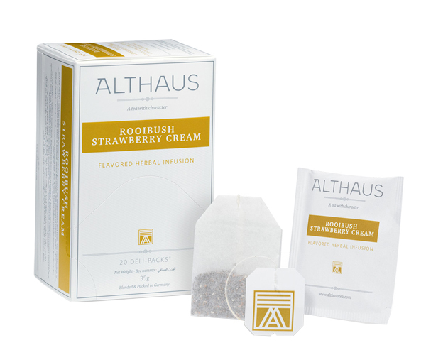 Трав'яний чай Althaus Rooibush Strawberry Cream у пакетиках 20 шт - фото-2