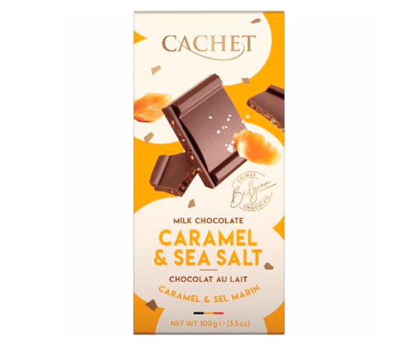 Молочный шоколад Cachet Карамель и Морская Соль 100 г